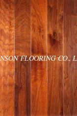 Rotary American walnut engineered hardwood flooring with handscraped finishing