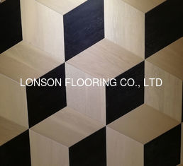 Quality Black White Stained Oak Parquet Floor Tiles Artistic Parquets 3D Showing factory