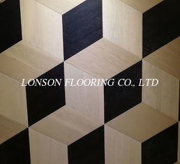 oak parquet tiles, artistic parquets, black &amp; white stained, 3D showing