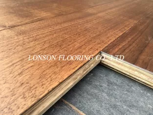 18mm American Walnut engineered flooring to India, stained and semi-gloss
