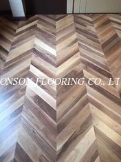 Chevron in  American Walnut Engineered Wood Flooring, C grade and natural lacquered