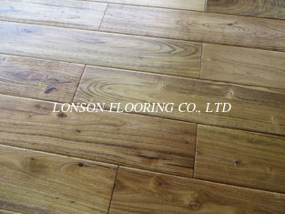 asian teak solid hardwood flooring--natural color and distressed finishing