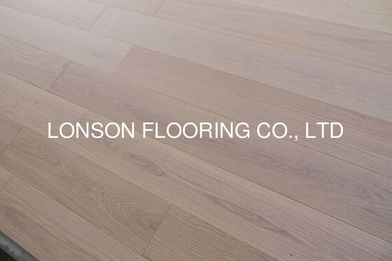 Quality White Stained, European Oak Engineered Timber Flooring, Legal Sourced factory