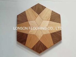 Quality Different Woods Hexagon Parquet Flooring Multi Layers AB Grade factory
