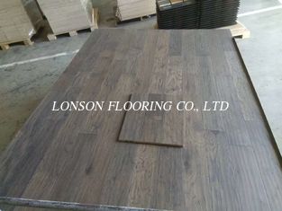 American Hickory Engineered wood flooring with handscraped surface