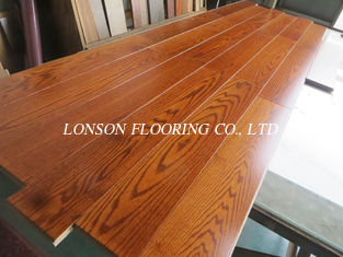 American Red Oak Solid Wood Flooring, smooth surface with red stained