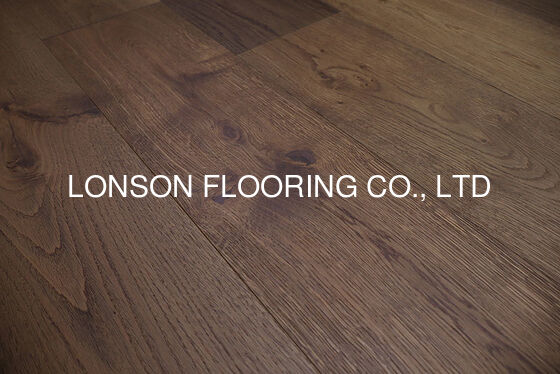 Quality Dark Smoked, Natural Lacquered Oak Wide Plank Flooring to EU, Anti-dumping Free factory