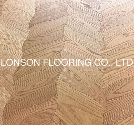 Quality Red Oak Leaf-patterned Geometric Wood Flooring, Prime Quality factory