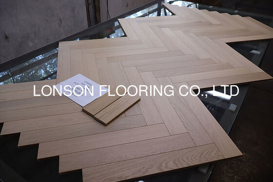 Quality Prime Herringbone Oak Engineered Wood Flooring, Invisible Oil, 600 x 90MM factory