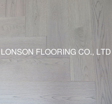 Quality Light Grey Herringbone Parquet Flooring Russian Oak Fishbone Wood Flooring Premium factory
