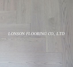 Light Grey Russian Oak Fishbone Engineered Wood Flooring, premium A/B grade