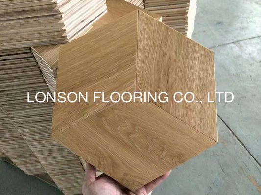 Quality Oak Hexagonal Parquet Flooring Hexagon Oak Engineered Wood Flooring Elegant Designs factory