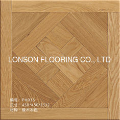 Quality Different Designs Oak Engineered Parquet Flooring Panels 450 x 450MM factory