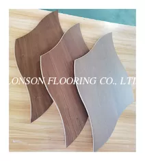 Shaped walnut engineered parquet flooring; high level and special flooring