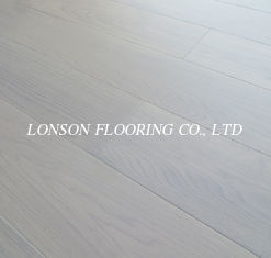 Premium Russian White Oak Engineered Wood Flooring, white stained, color E35