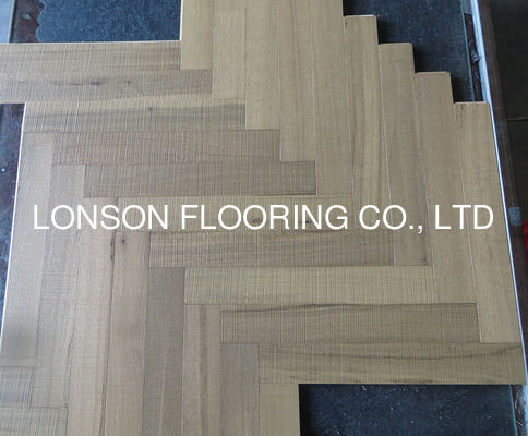 Quality Smoked White Oak Engineered Herringbone Flooring With Saw Mark Color 03 factory