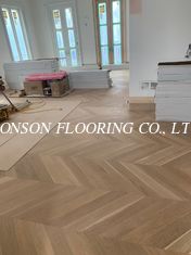 Big Size White Oak Chevron Flooring to Canada, 775 X 125mm, Natural Lacquer