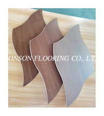 Modular Geometric Wood Flooring--Leaf Shaped Walnut Parquet Flooring