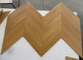 Chevron Oak Engineered Parkett Flooring, Brown Stain, Selected Grade