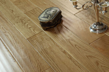 handscraped white oak engineered wooden flooring with natural lacquer