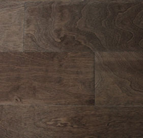 walnut stained birch engineered hardwood flooring with AB grade