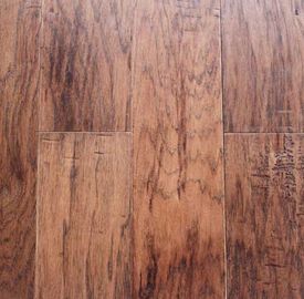 distressed Hickory engineered Wood Flooring, handscraped and brushed finishing