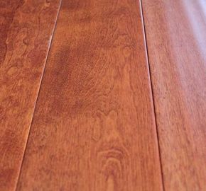 Birch Engineered Wood Flooring-wheat color, handscraped and UV lacquer