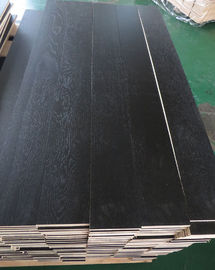 fully black color oak multi layers wood flooring, brushed surface