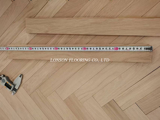 2 Ply Herringbone Parquet Oak Wood Flooring To Italy, 500 x 50MM