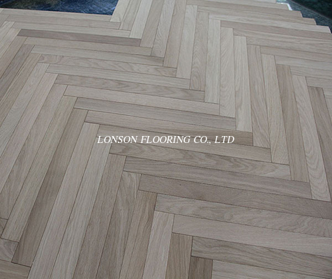 2 Ply Herringbone Parquet Oak Wood Flooring To Italy, 500 x 50MM