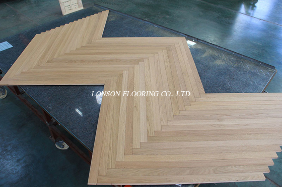 2 Ply Herringbone Parquet Oak Wood Flooring To Italy, 1000 x 50MM