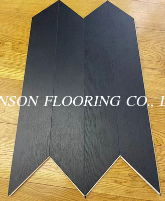 Cool Black Oak Chevron Parquet Engineered Wood Flooring