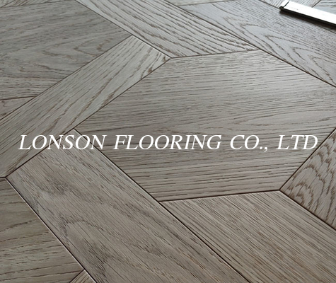 Natural Vanished Shaped Oak Parquet Flooring, Hexagon &amp; Shaped Parquet, ABC grade