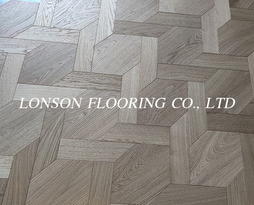 Natural Vanished Shaped Oak Parquet Flooring, Hexagon &amp; Shaped Parquet, ABC grade