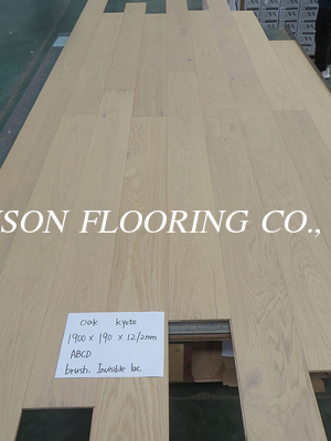 Popular Light Color Oak Engineered Wood Flooring, 1/2&quot; Thick X 7.5&quot; Width, Kyoto