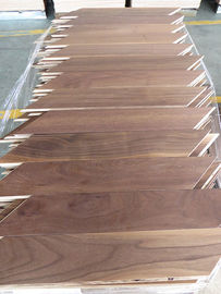 American walnut Chevron parquet engineered wood flooring; Chevron in American Walnut wood flooring