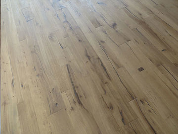 rustic European French Oak Engineered Wood Flooring with cracks &amp; knots