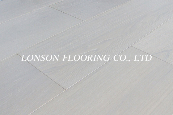 White Oak Engineered Hardwood Flooring, Wide 300MM, Color White Heaven