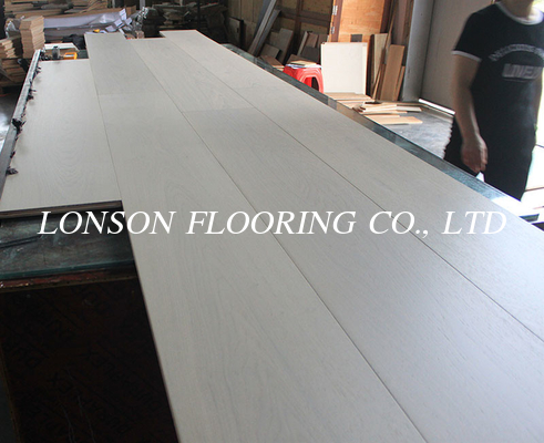 White Oak Engineered Hardwood Flooring, Wide 300MM, Color White Heaven