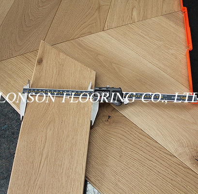 Character ABCD grade 60 degree Euro Oak Chevron Engineered wood Flooring Natural Brushed UV lac