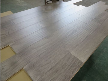 distressed hickory engineered wood flooring with gray stained