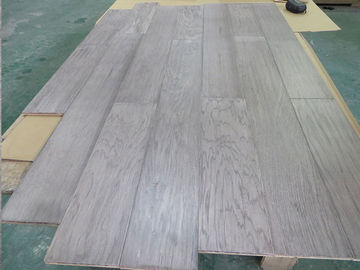 distressed hickory engineered wood flooring with gray stained