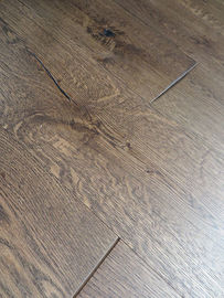 brown stained  white oak engineered wood flooring with character grade