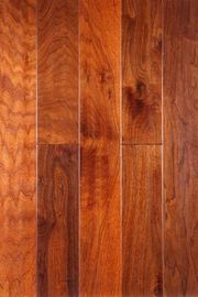 Rotary American walnut engineered hardwood flooring with handscraped finishing