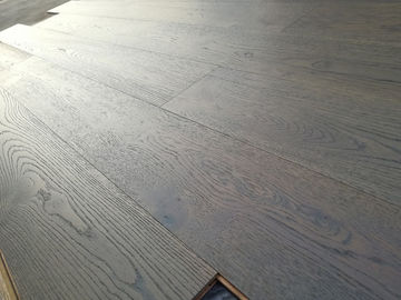 Character Grade European Oak engineered wood flooring with gray stained