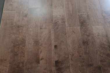 walnut stained birch engineered hardwood flooring with AB grade