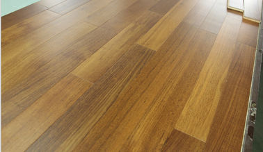 Jointed 2230mm Myanmar Teak Engineered Parquet Flooring, Natural Color And Semi Gloss