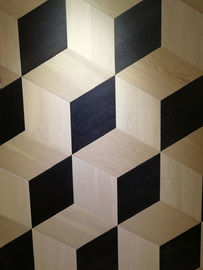 oak parquet tiles, artistic parquets, black &amp; white stained, 3D showing