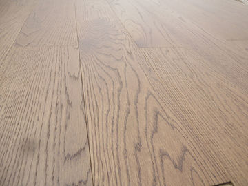 premium grade oak engineered wood flooring, AB, brushed, brown stained