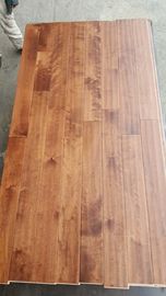 Birch solid hardwood wooden flooring, handscraped and chatter mark finishing